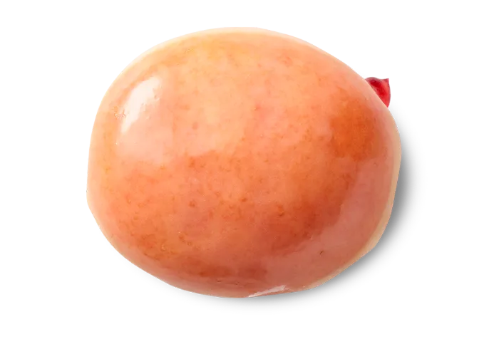 Dona Krispy Kreme glaseada y rellena de frambuesa